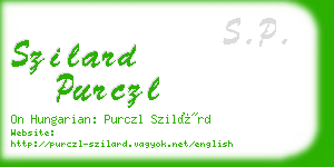 szilard purczl business card